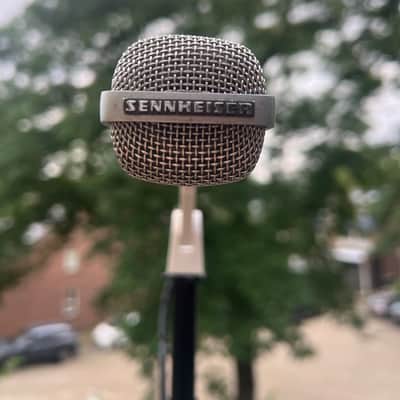 *Serviced* 1960's Sennheiser MD 421-N Cardioid Dynamic Microphone White Grey MD421N MD421-N image 5