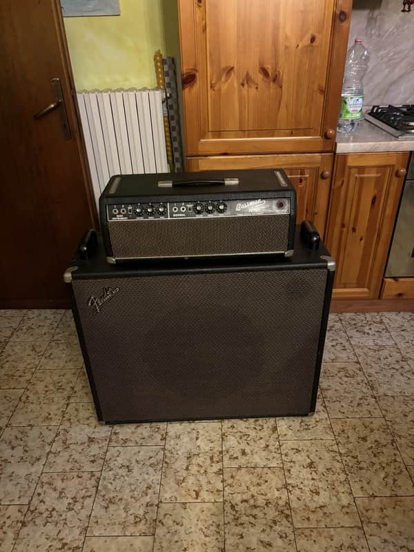 Vintage Fender Bassman Blackface Piggyback Head + Original 2x12 Cabinet - Very Good