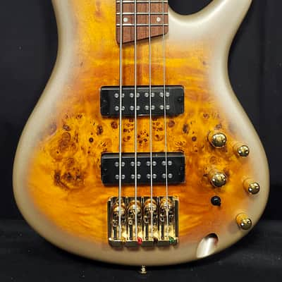 Ibanez SR400EPBDX SR Standard Bass, Poplar Burl Top, Mars Gold Metallic Burst image 2