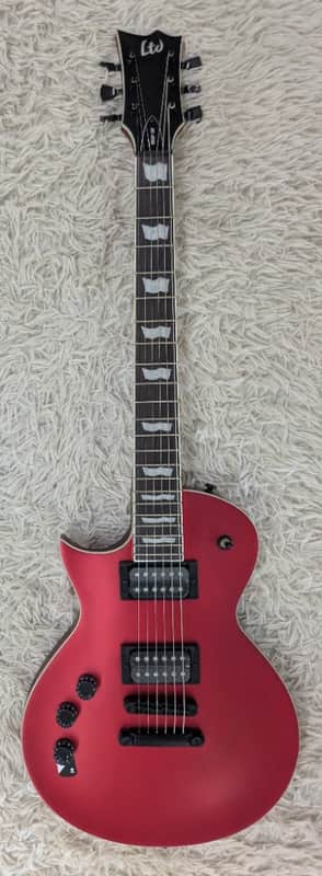 LTD by ESP EC-256 Left Handed Electric Guitar - Candy Apple Red Satin - B-Stock image 1