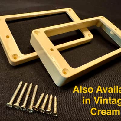 Gibson Custom Shop OEM 1959 M-69 Butyrate Humbucker Pickup Rings 1957-1960 - Vintage Bone White with Aged Screws image 6