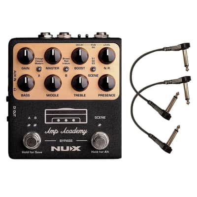 NUX NGS-6 Amp Academy Stomp-Box Amp Modeler, 16 Effects Pedal with Two Free Flat Patch Cables image 1