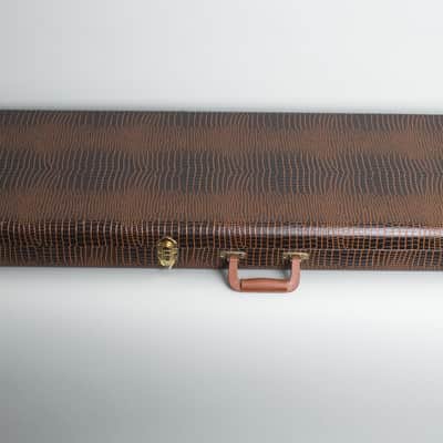 Mosrite  Ventures Model Custom Finished for Semie Moseley Solid Body Electric Guitar (1966), ser. #3841, brown hard shell case. image 11