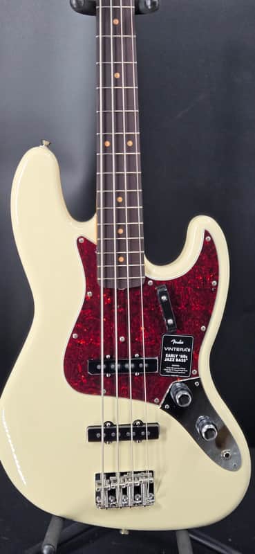 Fender Vintera® III Early '60s Jazz Bass®, Rosewood Fingerboard, Olympic White image 1