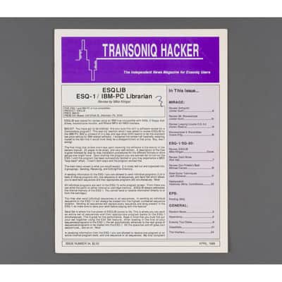 Transoniq Hacker Ensoniq User's Newsletter Issue #34