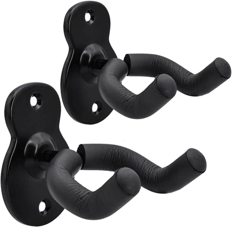 Guitar Wall Mount Hanger 2 Pack Hook Acoustic Electric Bass Guitar image 1