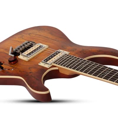 Schecter C-1 Exotic Spalted Maple Electric Guitar - Satin Natural Vintage Burst (3338) image 11