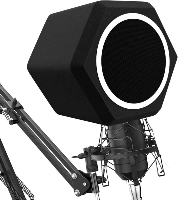 Microphone Isolation Ball with Pop Filter – Acoustic Foam Wind Shield for Studio Recording, Podcasting & Voiceovers image 1