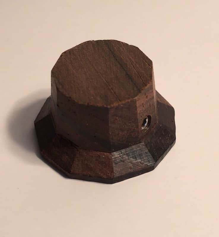 Guilford Brazilian Rosewood 11 Sided Facet Cut Guitar Knob - V/T - USA image 1
