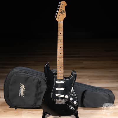 Mario Martin Guitars Ash/Paulownia S-Style w/ Brickhouse Pickups – Black image 1