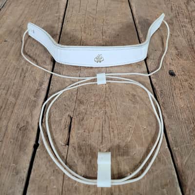 Ace White Leather Classical guitar strap 1960s 1970s image 1