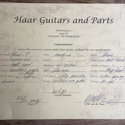 2014 Haar Traditional “T” Telecaster with Bare Knuckle pickups image 7