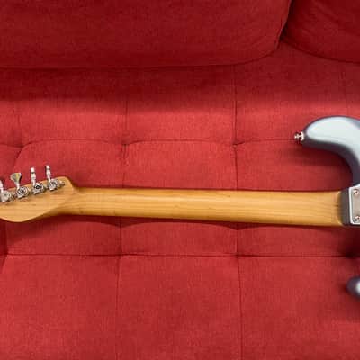 Partscaster Double Cut T-Style Guitar with Warmoth Neck and Body - Blue Ice image 14
