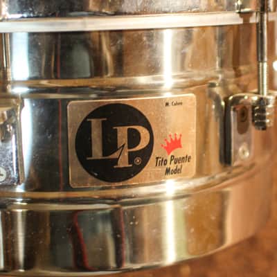 Used LP 12" & 13" Tito Puente Signature Steel Timbales w/ Ludwig Hard Case image 2