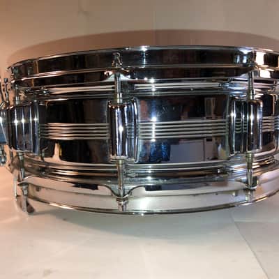 Rogers "Big R" Dyna-Sonic 5x14" Brass Snare Drum 1975 - 1984 - Chrome image 5