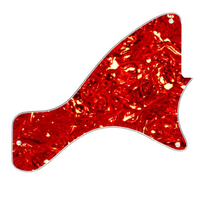 Custom LP jr Junior Style Replacement Guitar Pickguard ,4ply Red Tortoise