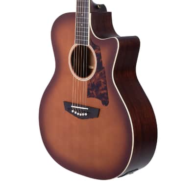 D'Angelico Premier Gramercy Solid Top Electric Acoustic Guitar - Caramel Burst image 4
