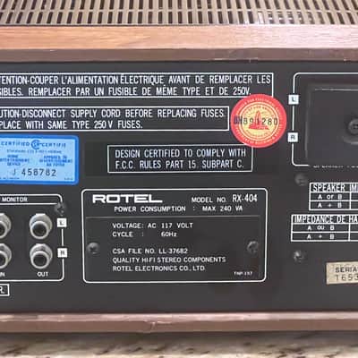 ROTEL RX-404 "AM/FM Stereo Receiver Cleaned, Tested, New LED'S image 13