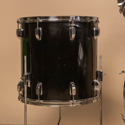 Vintage Rogers R-380 "Double Soul" Jet Black Drum Set image 3