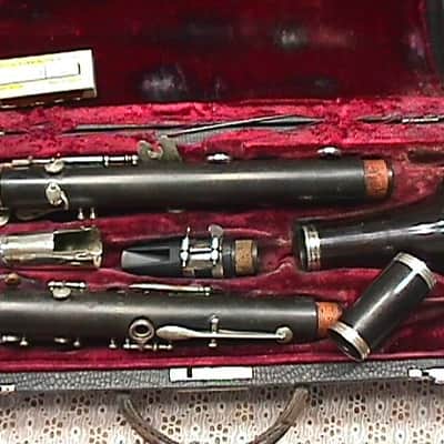 Vintage Penzel-Mueller Grenadilla Wood Bb Clarinet in it's Original Case, and Nice as-is image 3