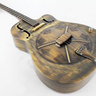 Ozark 3616t Deluxe Tenor Resonator Guitar in Bronze image 4