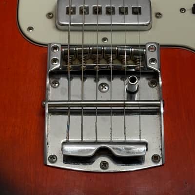 1960’s Lyle 26.5” Scale Baritone Electric Guitar Redburst MIJ Japan Conrad Burns Style RARE Model image 11