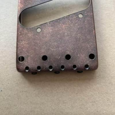 Bronze Guitar Telecaster Tele Style Bridge with Brass Saddles image 4