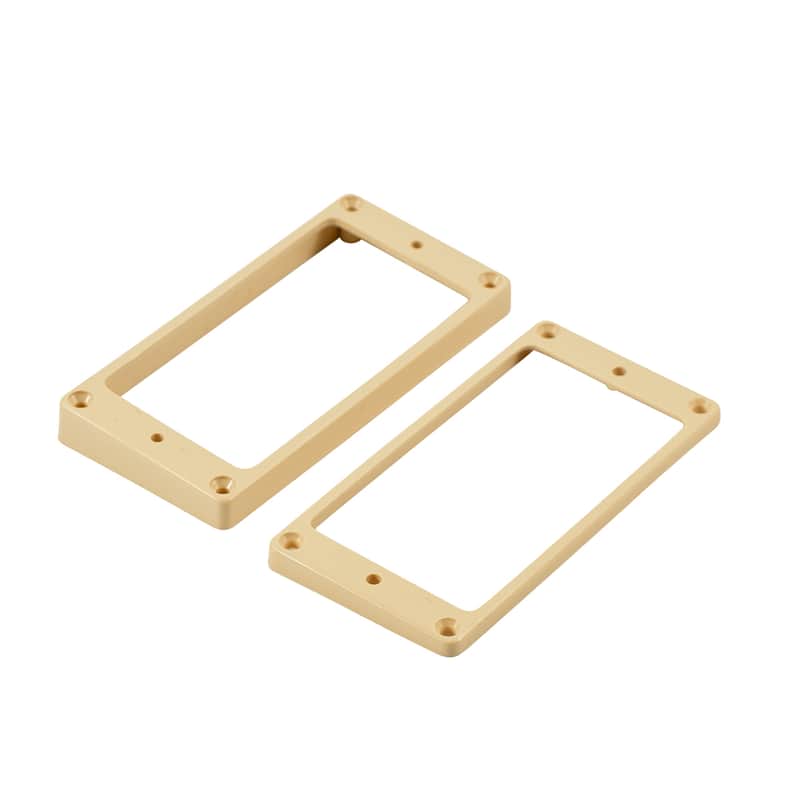 WD Plastic Humbucker Pickup Mounting Ring - Flat - Cream Set Of 2 - 1 High, 1 Low image 1