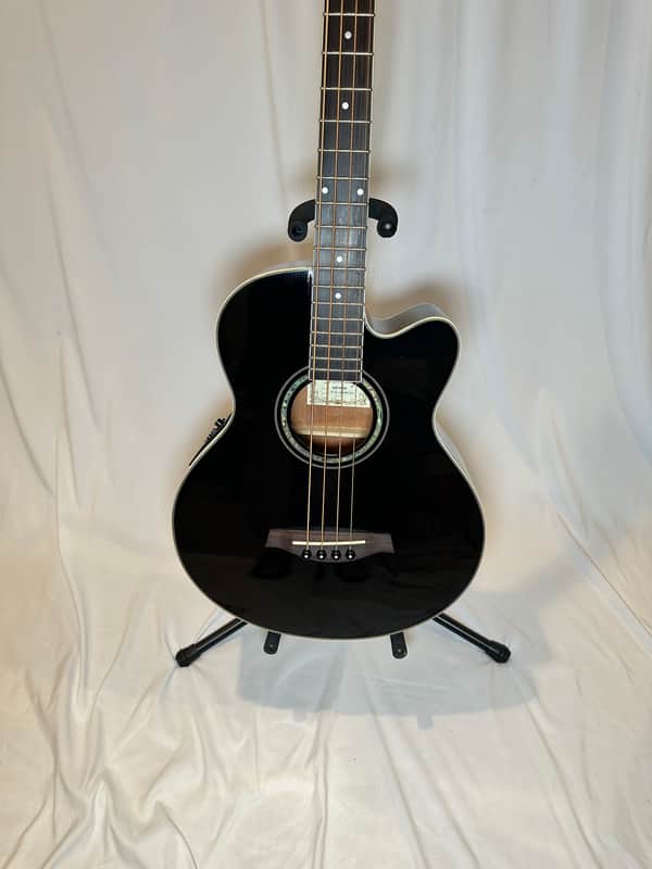 Ibanez AEB10E-BK Standard- 2015 - Black High Gloss image 1
