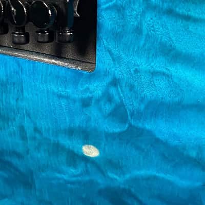 ESP LTD MH-203QM See Thru Blue Quilt Top Guitar MH203QMSTB #0106 Used image 7