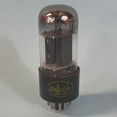 1957 Reliable 6SN7GTB Vintage Black Plate Chrome Top Preamp Tube! T224 image 1