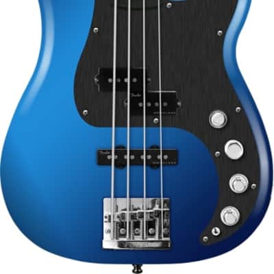 Fender American Ultra II Precision Bass, Ebony Fingerboard, Noble Blue image 2