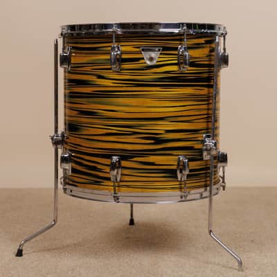 1970s Ludwig Standard 16x16 Lemon Strata Floor Tom image 4
