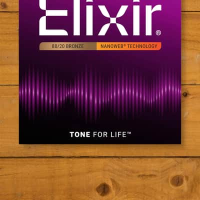 Elixir Nanoweb Coated 80/20 Bronze 12-String Acoustic Guitar Strings - 10-47 image 2