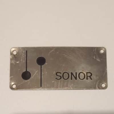 Sonor Teardrop snare ,tom,bass drum badge 60s-70s - Chrome image 2