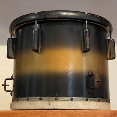 1942 Ludwig & Ludwig Victory 14" Black & Duco Tunable Floor Tom 12x14 image 9