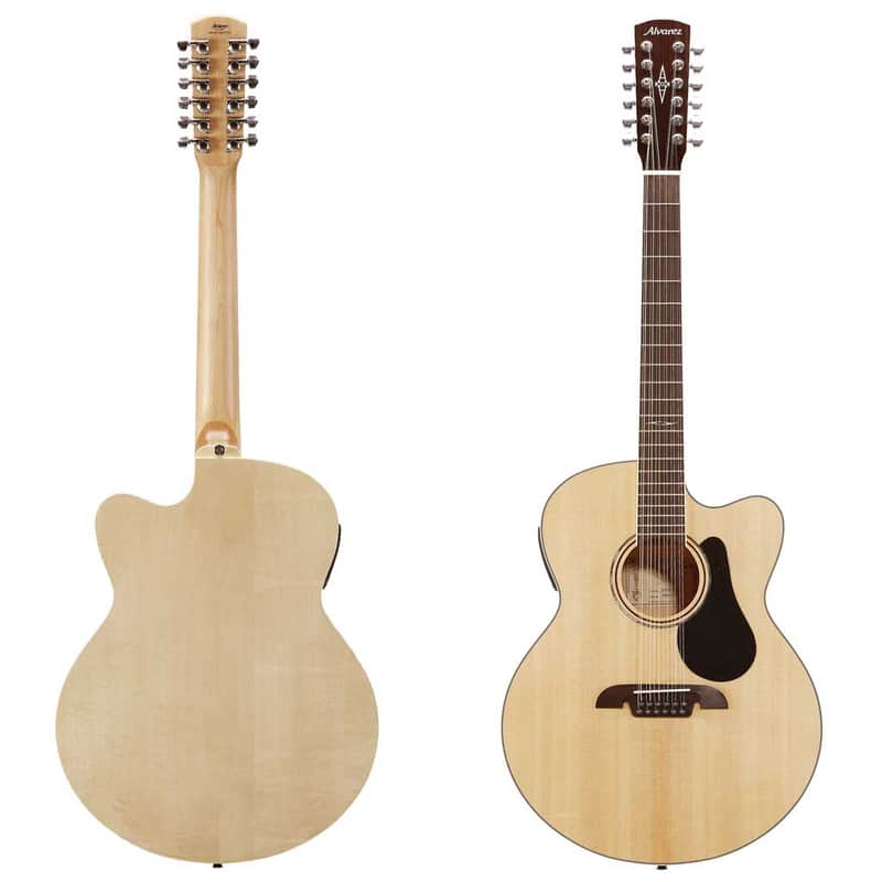 Alvarez AJ80-12CE Artist 12-String Jumbo Acoustic Electric Guitar - Natural Gloss image 1