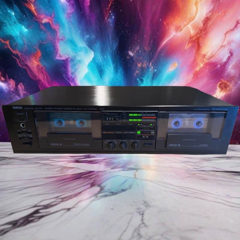 Yamaha Natural Sound Stereo Double Cassette Deck KX-W302U - Clean Serviced Rare! image 1