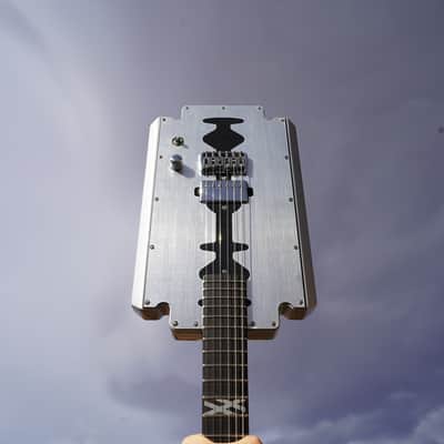 Schecter DIAMOND SERIES Machine Gun Kelly Razor Blade - Metallic Silver 6-String Electric Guitar image 1