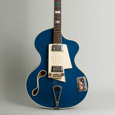 Immagine Wandre BB Model Semi-Hollow Body Electric Guitar (1963), black hard shell case. - 1