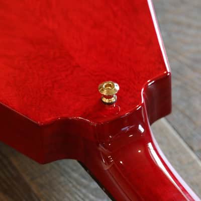 Sweet! 2005 Hamer Korina Vector Flying V Style Guitar Trans Cherry w/ Brazilian Board + COA OHSC image 17