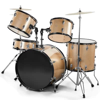 🎸5 Piece Full Size Acoustic Drum Kit with Snare, Cymbal, and Throne🎸 image 4