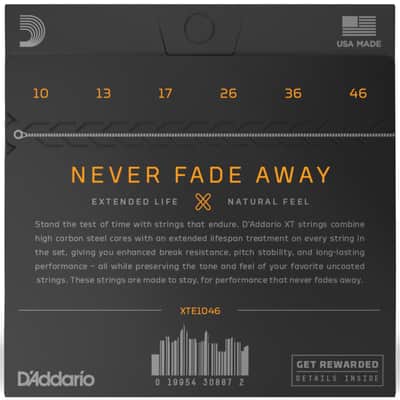 D'Addario XT Nickel Coated Electric Guitar Strings, Regular Light 10-46 image 3