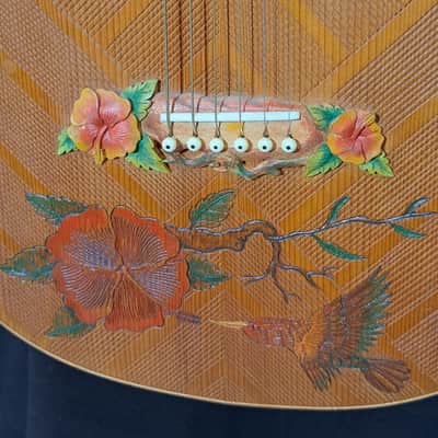 Blueberry NEW IN STOCK Handmade Acoustic Guitar Parlor Birds Motif image 9