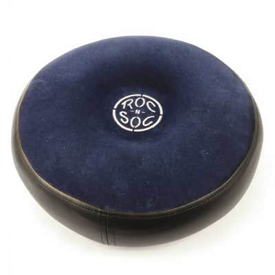 Roc N Soc Drum Stool Throne With Custom Base ROUND TOP Blue image 2