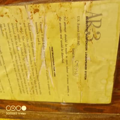 Acoustic Research AR 3 1962 - Oiled walnut image 13