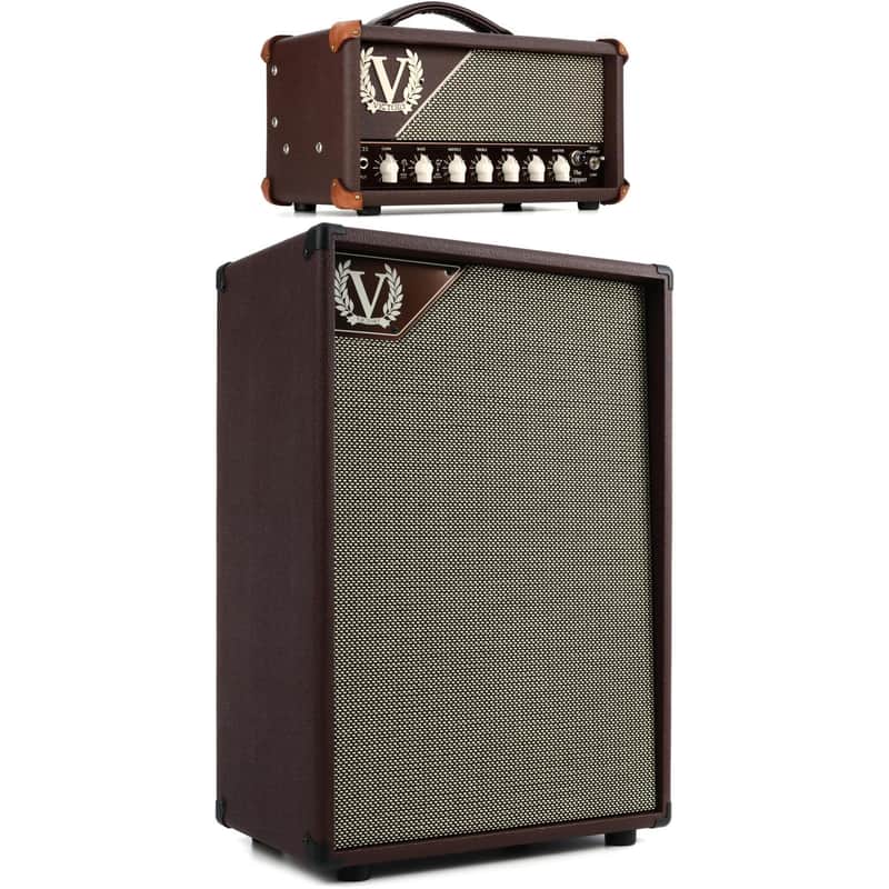 Victory Amplification V35 The Copper 35-watt Tube Head and 2x12" Vertical Cabinet- Wooden Chassis image 1