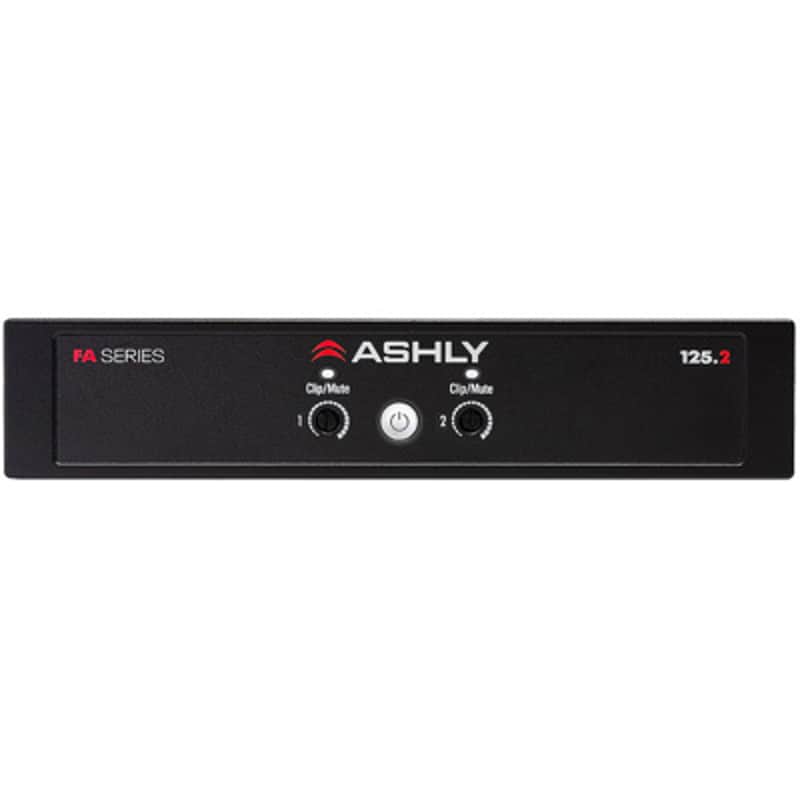 ASHLY Ashly ½RU Power Amplifier 2 x125W @ 4/8 Ohms, 70/100V - BLACK image 1