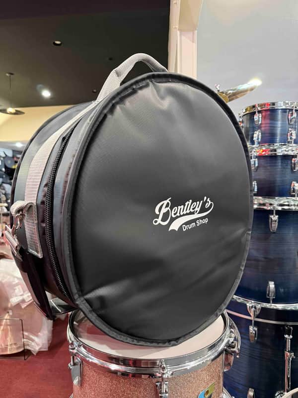 ~NEW!~ Bentley's Drum Shop Custom 6.5x14 Snare Drum Bag with Graphite Silver Rugged Straps (Made in the USA!) image 1