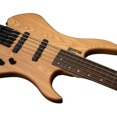 BootLegger Guitar Absinthe 5 String Bass 2025 - Matte Oil EMG Active image 8